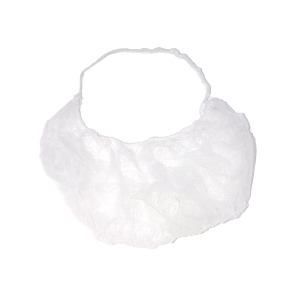 Kleen Chef Resili-Net Nylon Honeycomb 18" Beard Protectors, White (100-Pack) BLSH-MS-BP-13W-A - main